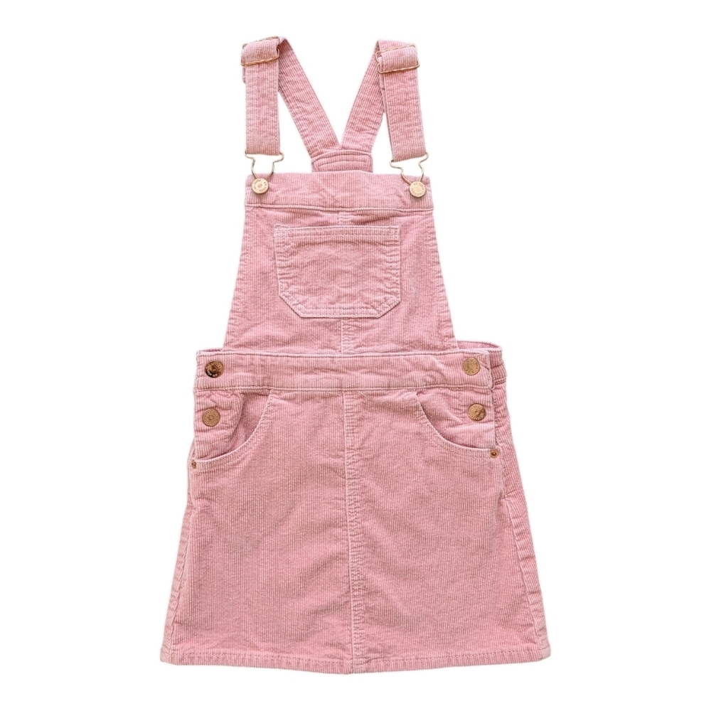 NWOT Art Class Girls' Pink Corduroy Overall Dress Adjustable Strap Size S 6/6X